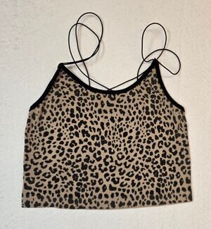 No Boundaries Y2K Crop Top Camisole Animal Print 90s Aesthetic Indie Grunge Lg
